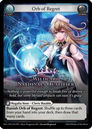Orb of Regret — Promotional Cards