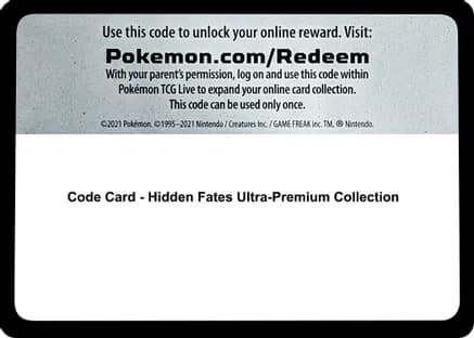 Code Card - Hidden Fates Ultra-Premium Collection — Hidden Fates