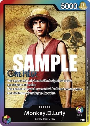 Monkey.D.Luffy (Leader Pack - Live Action) (Sealed Battle 2023 Vol. 1) — One Piece Promotion Cards