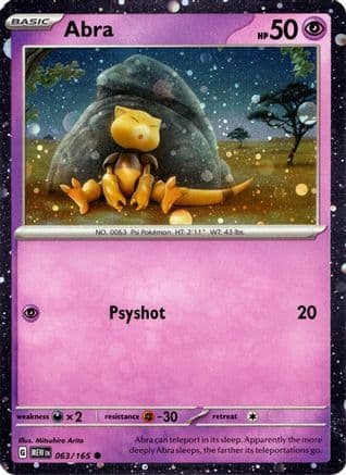 Abra - 063/165 (Cosmos Holo) — Miscellaneous Cards & Products