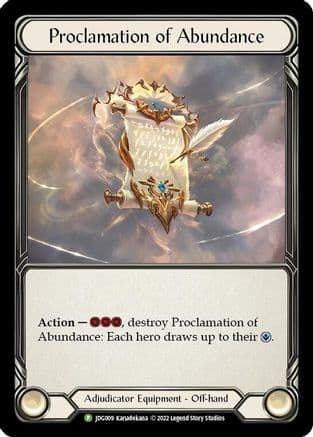 Proclamation of Abundance - JDG009 — Flesh and Blood: Promo Cards