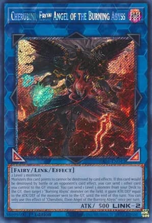 Cherubini, Ebon Angel of the Burning Abyss (Platinum Secret Rare) — 25th Anniversary Rarity Collection
