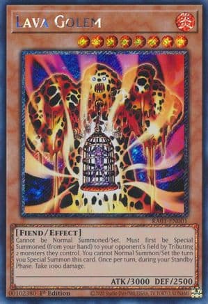 Lava Golem (Platinum Secret Rare) — 25th Anniversary Rarity Collection