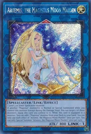Artemis, the Magistus Moon Maiden (Platinum Secret Rare) — 25th Anniversary Rarity Collection