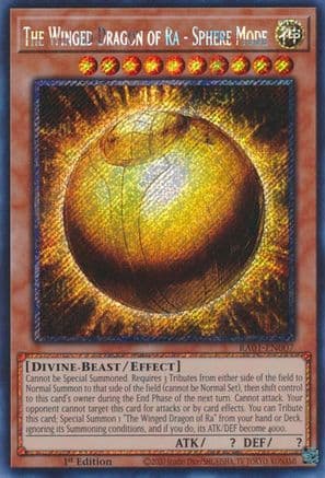 The Winged Dragon of Ra - Sphere Mode (Platinum Secret Rare) — 25th Anniversary Rarity Collection
