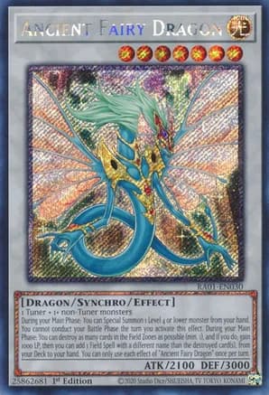 Ancient Fairy Dragon (Platinum Secret Rare) — 25th Anniversary Rarity Collection