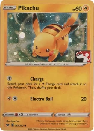 Pikachu - 065/202 (Cosmos Holo) — League & Championship Cards