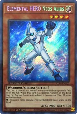 Elemental HERO Neos Alius (Secret Rare) — Speed Duel GX: Midterm Destruction