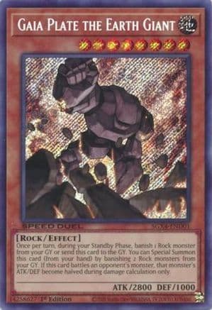 Gaia Plate the Earth Giant (Secret Rare) — Speed Duel GX: Midterm Destruction
