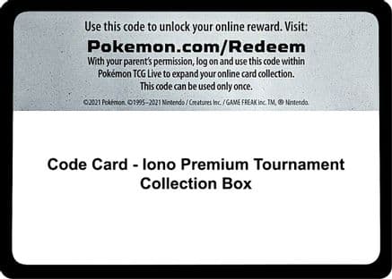 Code Card - Iono Premium Tournament Collection Box — Miscellaneous Cards & Products