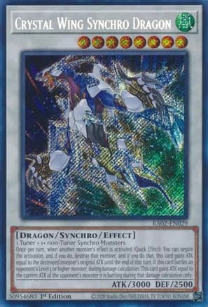 Crystal Wing Synchro Dragon (Secret Rare) — 25th Anniversary Rarity Collection II