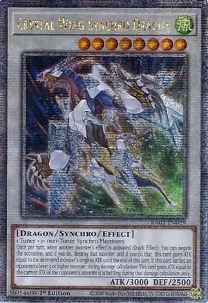 Crystal Wing Synchro Dragon (Platinum Secret Rare) — 25th Anniversary Rarity Collection II