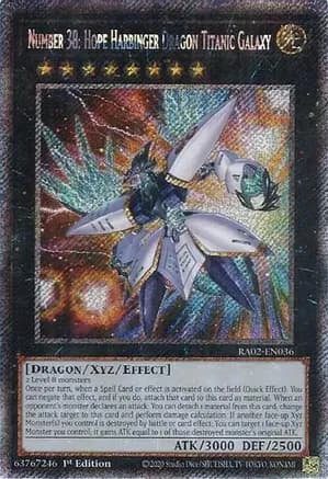 Number 38: Hope Harbinger Dragon Titanic Galaxy (Platinum Secret Rare) — 25th Anniversary Rarity Collection II
