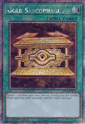 Gold Sarcophagus (Platinum Secret Rare) — 25th Anniversary Rarity Collection II