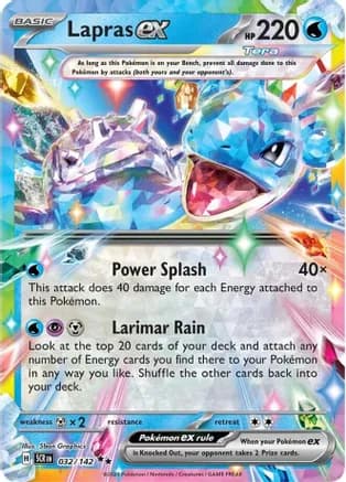Lapras ex - 032/142 — SV07: Stellar Crown