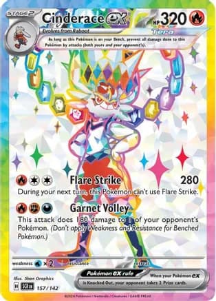 Cinderace ex - 157/142 — SV07: Stellar Crown