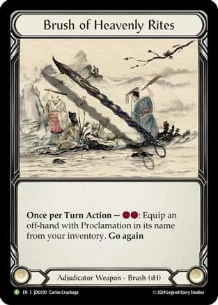 Brush of Heavens Rites - JDG030 — Flesh and Blood: Promo Cards
