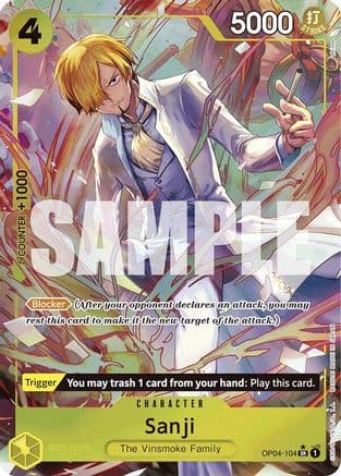 Sanji (OP04-104) (Alternate Art) — Premium Booster -The Best-