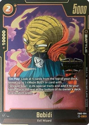 Babidi - FB03-084 (Judge Pack (Event Judge) 02) — Tournament and Championship Promos