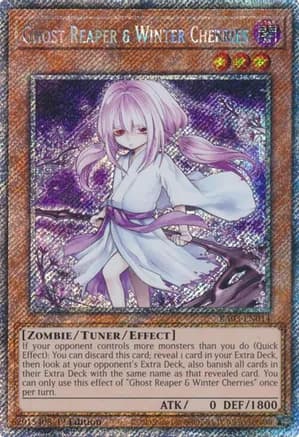 Ghost Reaper & Winter Cherries (Alternate Art) (Platinum Secret Rare) — Quarter Century Bonanza