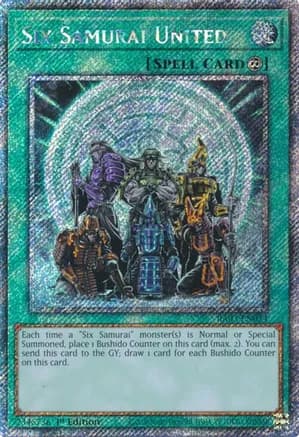 Six Samurai United (Platinum Secret Rare) — Quarter Century Bonanza