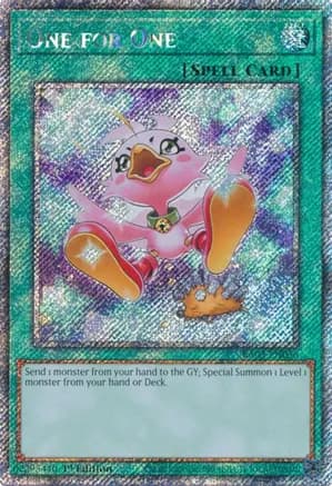 One for One (Alternate Art) (Platinum Secret Rare) — Quarter Century Bonanza