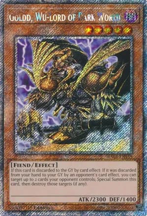 Goldd, Wu-Lord of Dark World (Platinum Secret Rare) — Quarter Century Bonanza