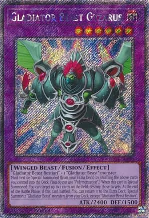 Gladiator Beast Gyzarus (Platinum Secret Rare) — Quarter Century Bonanza