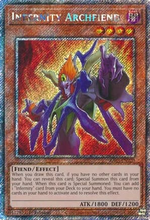 Infernity Archfiend (Platinum Secret Rare) — Quarter Century Bonanza