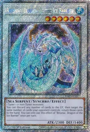 Brionac, Dragon of the Ice Barrier (Platinum Secret Rare) — Quarter Century Bonanza