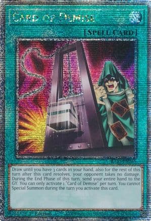 Card of Demise (Quarter Century Secret Rare) — Quarter Century Bonanza