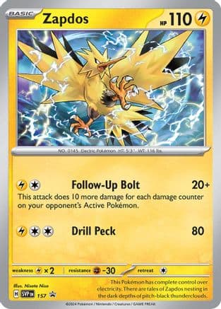 Zapdos - 157 — SV: Scarlet & Violet Promo Cards