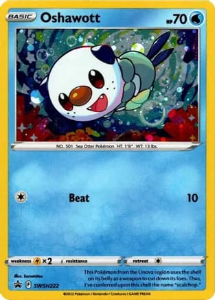 Oshawott - SWSH222 (Cosmo Holo) — SWSH: Sword & Shield Promo Cards