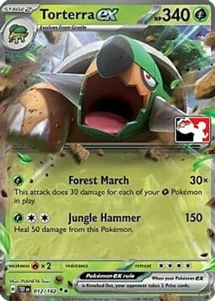 Torterra ex - 012/162 — Prize Pack Series Cards