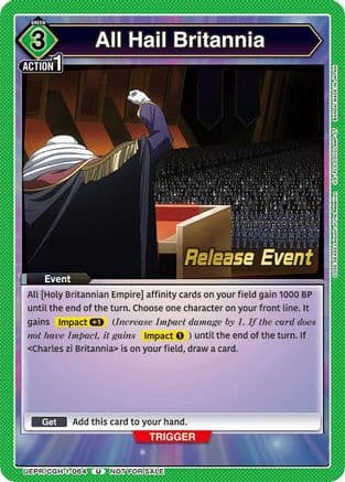 All Hail Britannia — UE04BT: CODE GEASS: Lelouch of the Rebellion Release Event Cards