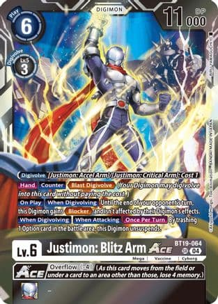 Justimon: Blitz Arm ACE — Release Special Booster 2.5