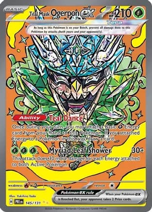 Teal Mask Ogerpon ex - 145/131 — SV: Prismatic Evolutions
