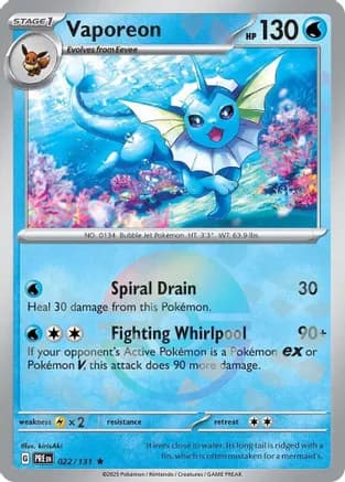 Vaporeon (Poke Ball Pattern) — SV: Prismatic Evolutions