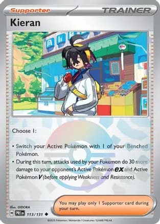 Kieran - 113/131 (Poke Ball Pattern) — SV: Prismatic Evolutions