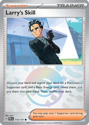 Larry's Skill - 115/131 (Poke Ball Pattern) — SV: Prismatic Evolutions