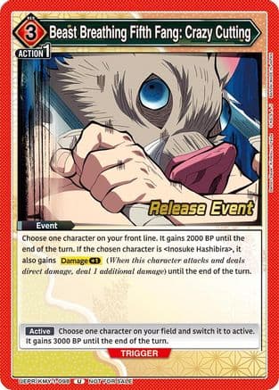 Beast Breathing Fifth Fang: Crazy Cutting — UE05BT: Demon Slayer: Kimetsu no Yaiba Release Event Cards