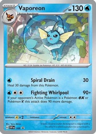 Vaporeon - 168 (Cosmos Holo) — SV: Scarlet & Violet Promo Cards