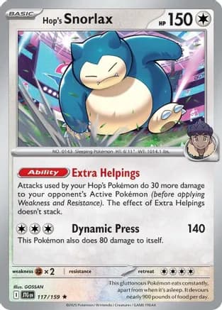 Hop's Snorlax — SV09: Journey Together