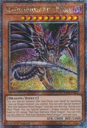 Red-Eyes Darkness Metal Dragon (Alternate Art) (Quarter Century Secret Rare) — Quarter Century Stampede