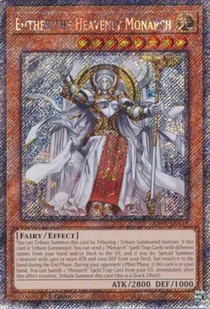 Ehther the Heavenly Monarch (Platinum Secret Rare) — Quarter Century Stampede