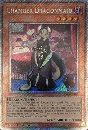 Chamber Dragonmaid (Platinum Secret Rare) — Quarter Century Stampede