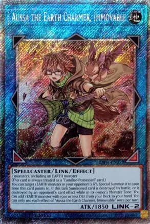 Aussa the Earth Charmer, Immovable (Platinum Secret Rare) — Quarter Century Stampede