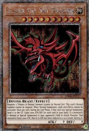 Slifer the Sky Dragon (Platinum Secret Rare) — Quarter Century Stampede