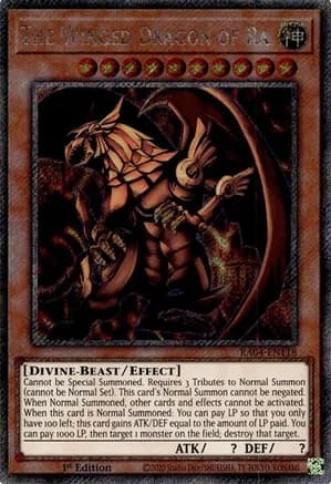 The Winged Dragon of Ra (Platinum Secret Rare) — Quarter Century Stampede