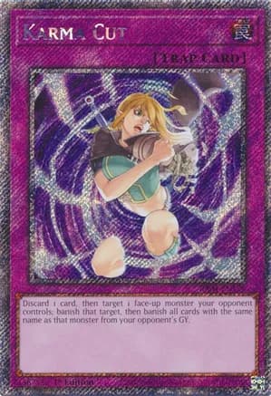 Karma Cut (Platinum Secret Rare) — Quarter Century Stampede